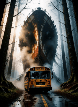 AI generated video: SFW, ethrift, an enormous rusted ocean liner stranded upright in the middle of…