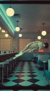 Видео, сгенерированное нейросетью: Replace the woman with @owneroper.stardust and colorize in the style of hand…