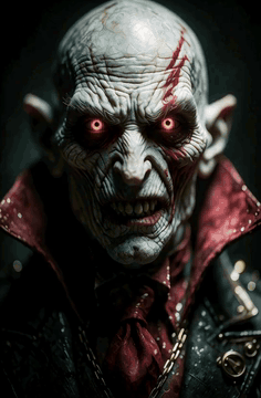 AI generated video: A "WANTED UNDEAD OR UNALIVE" poster of a vampire named DRACULA with reward…
