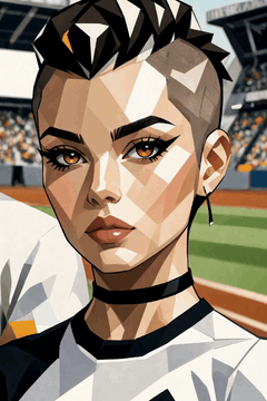 AI generated video: wearing crop top t-shirt, choker, Mohawk Haircut - Shaved sides, long top…