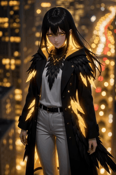 AI generated video: integrated_multimodal_description [Shot 1] An anime-style raven-witch woman…