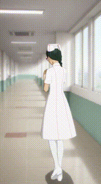 AI generated video: A young Japanese woman in her early 20s, working as a nurse, moves quietly…