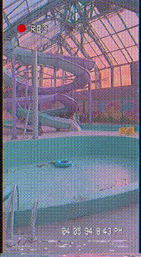 AI generated video: Ready for a fun day at the indoor water park?