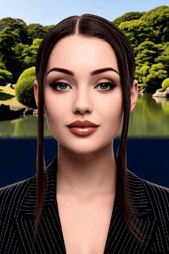 AI generated video: closeup woman with Cyber Goth aesthetic, (closed eyes realistic eyes:1.1)…