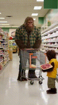 AI generated video: Continue from the scene of family reality stars that are bigfoots make the…