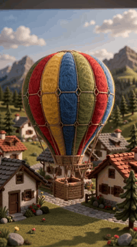 AI generated video: felt_stopmotion_style, Miniature stop-motion diorama, stepped 12 fps animation…