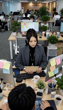 AI generated video: subject_definitions: <Subject 1> is raymono, an East Asian woman in her mid-20s…