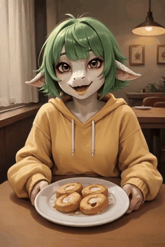 AI generated video: an anthro furry. her face remains anthro. her face does not change shape. He…