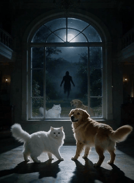 AI generated video: Create a 5-second cinematic, photorealistic mystery-adventure video based…