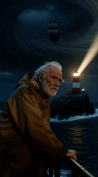 AI generated video: Wormhole lighthouse integrated_multimodal_description: [0s-2s] Live-action…