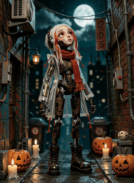 AI generated video: Handcrafted cinematic stop-motion puppet animation from the exact provided…