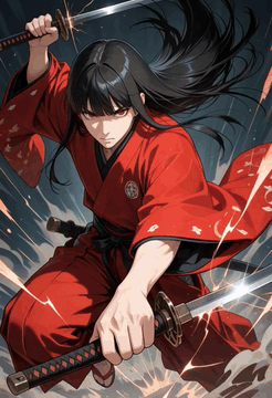 AI generated video: Japanese 1990s retro anime style, classic cel-shaded look with bold black…