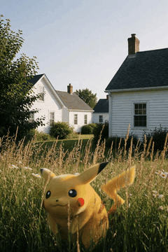 AI generated video: blend the pikachu into the tall grass seamlessly