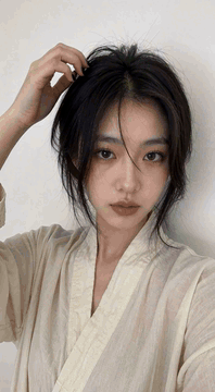 AI generated video: (A young woman is standing on the side of the park, and the leaves around, Her…