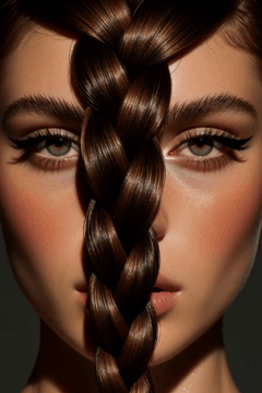 AI generated video: woman face closeup, front braid, , Superlatively detailed, Premium-grade…
