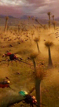 AI generated video: Mosquitoes vs Giant Flies — War Scene Where light becomes legend — every frame…