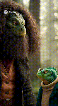 AI generated video: You’re a hairy lizard.