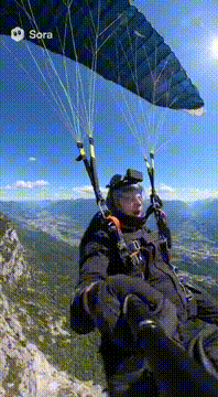 AI generated video: irl parachute