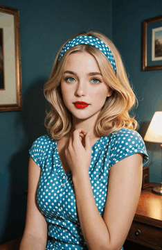 AI generated video: Capture a close-up of a woman’s face, emphasizing the gentle, slow blinking of…