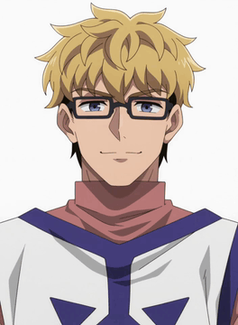 AI generated video: A close-up of a young man with spiky blonde hair and black-rimmed glasses…