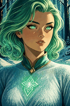 AI generated video: Loki conjuring illusions in a frost-covered forest, emerald energy swirling…
