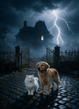 AI generated video: Create a 5-second cinematic, photorealistic mystery adventure video based…