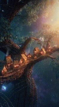 AI generated video: peaceful existence