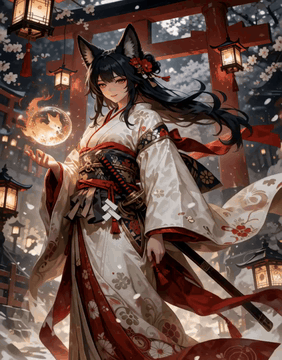 AI generated video: Cinematic Japanese fantasy living-painting sequence based on <Picture 1>…