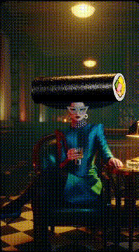 AI generated video: フランスパンを恵方巻きに変更
