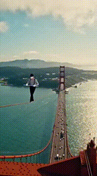 AI generated video: he comes face to face with a mime bear on a unicycle
