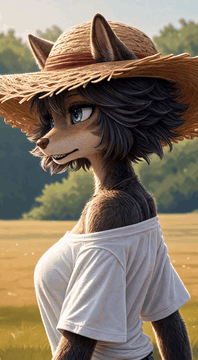 AI generated video: subject_definitions: <Subject 1> is the anthropomorphic wolf woman defined by…