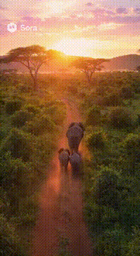 AI generated video: En la selva de África con un atardecer mágico, cinemateco con la puesta del…