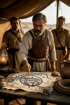 AI generated video: <Subject 1> is the bearded commander in <Picture 1>, grey-streaked beard…