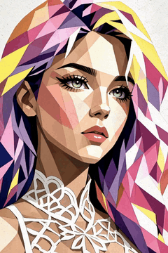 AI generated video: In a cavern of crystal stalactites, full-body portrait of a model wearing…