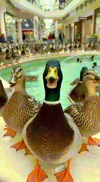 AI generated video: When I say more ducks, I mean a ton of ducks. Exactly 10945 ducks added