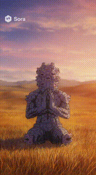 AI generated video: Make them do Mongolian throat singing in the steppe