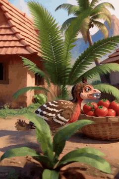 AI generated video: The female barred buttonquail, larger and bolder than her male counterpart…