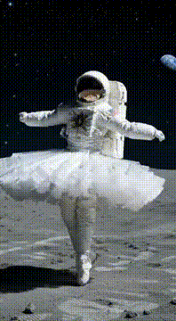 AI生成视频：#Ballerina Astronaut, 🧑‍🚀 🩰🌓, Like👍,Remix🌀,comment🗣️,follow😍