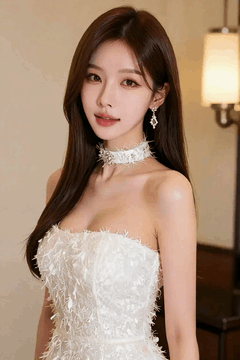 AI generated video: A woman with long brown hair is moving her body smoothly, Long hair sways…