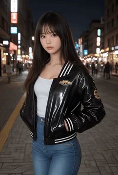 AI generated video: Photorealistic, (masterpiece, best quality:1.2), soft breeze, wearing Plain…