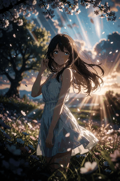 AI generated video: **Scene:** The image features a striking contrast where the character is…