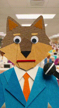 AI generated video: the very hungry wall street wolf