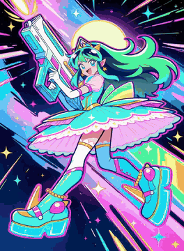AI generated video: score_10, score_9, score_8_up, 1980's style, ((anime:1.4, illustration))…