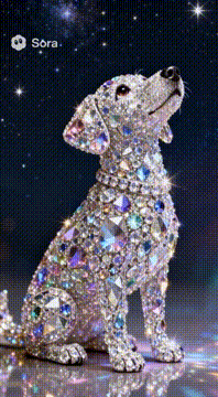 AI generated video: Dog at hone