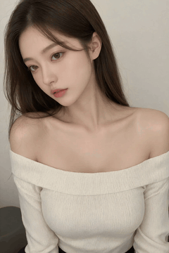AI generated video: A young woman tilts her head slightly, long hair shakes softly and, The…
