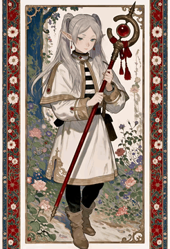 AI generated video: subject_definitions: <Subject 1> is the elf girl from <Picture 1>: long…