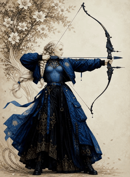 AI generated video: Womans clothes and hair are fluttering wildly in the wind. The camera moves…