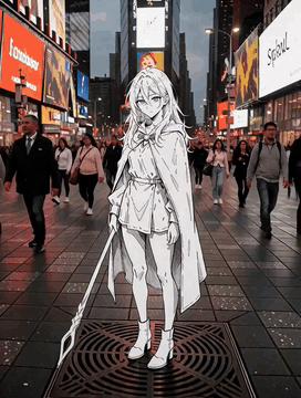 AI generated video: integrated_multimodal_description: [Shot 1] SKETCHIRL, hand-drawn, live-action…