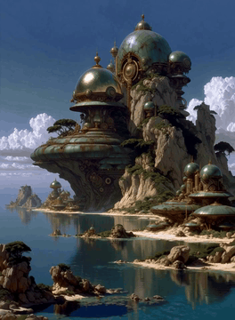 AI生成视频：an0th3rWorlds, cinematic mysterious travel log based on this picture A slow…