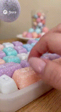 AI generated video: candy keyboardsASMR